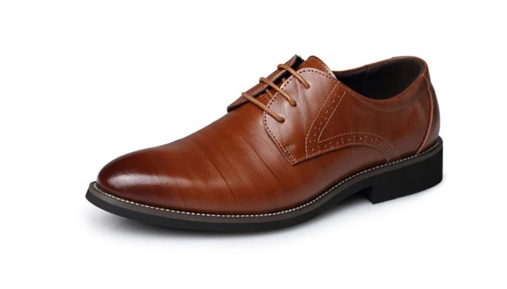 Mandotos men's leather shoes, dress and casual styles, large sizes, black with sleek design, suitable for business or casual wear.