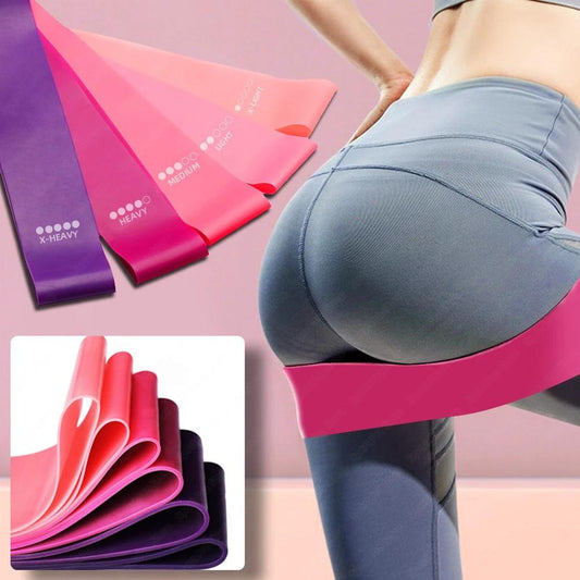 Mandotos resistance bands for fitness and yoga, elastic rubber exercise bands for bodybuilding and gym workouts.