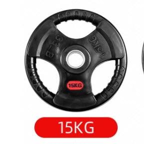 Mandotos three-hole rubber bag for gym weightlifting barbells, durable rubber cover for barbell protection and safety during lifting.
