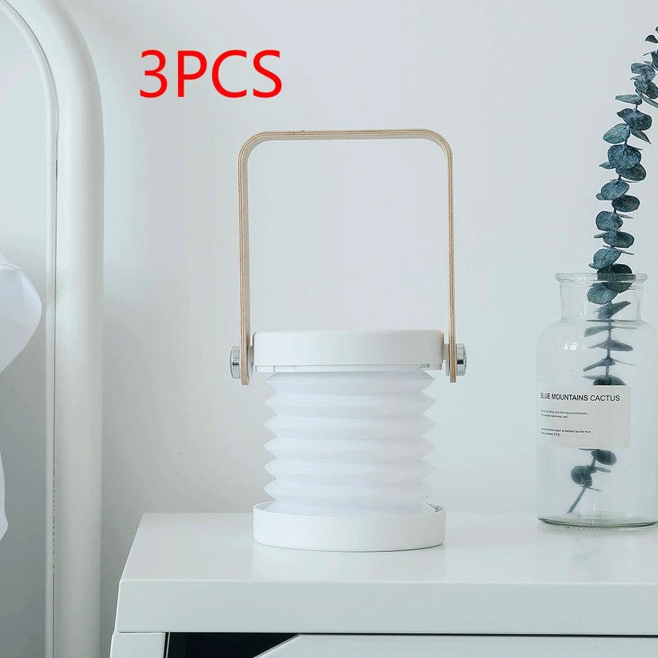 Mandotos touch control USB rechargeable night light in elegant white, green, gray, and red limited edition with modern design.