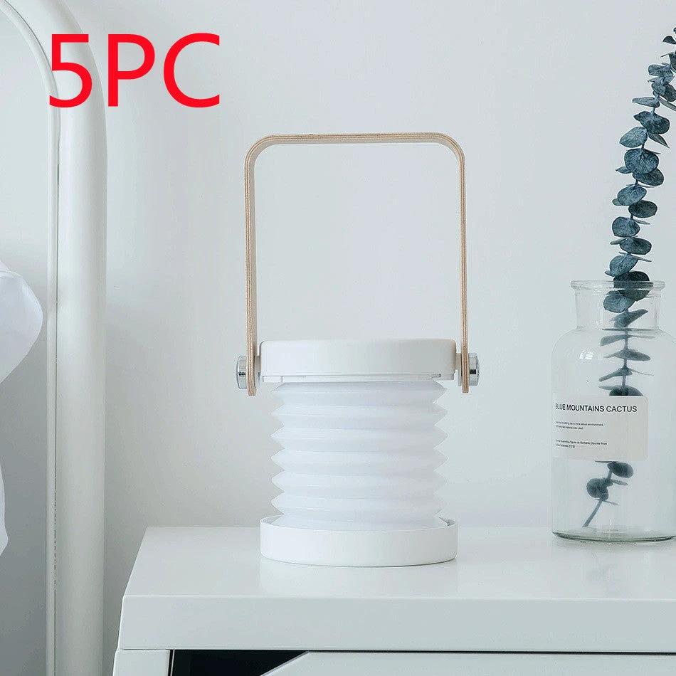Mandotos touch control USB rechargeable night light in elegant white, green, gray, and red limited edition with soft glow.