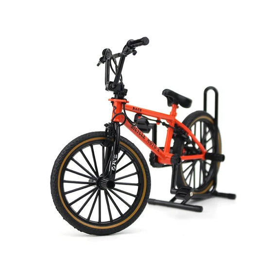 Mini alloy racing bicycle diecast model by MANDOTOS, detailed pocket-sized racing bike for collectors and enthusiasts.