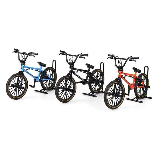 Mini alloy racing bicycle diecast model by MANDOTOS, detailed pocket-sized toy with realistic racing bike features.