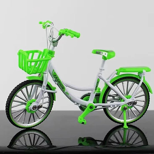 Mini alloy racing bicycle diecast model by MANDOTOS, detailed pocket-sized replica perfect for collectors and racing fans.