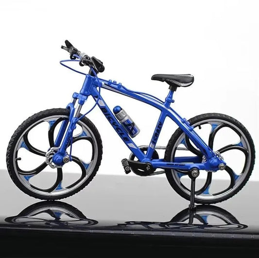Mini alloy racing bicycle diecast model by MANDOTOS, detailed 1:8 scale miniature bike perfect for collectors and display.