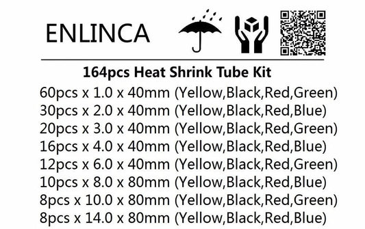 Mandotos heat-shrink tubing kit with 750 thermoresistant wire insulation sleeves for electrical connection and cable protection.