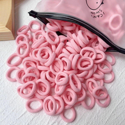 Mandotos kids elastic hair bands with sweet-themed scrunchies and clips, perfect for children’s hair accessories.