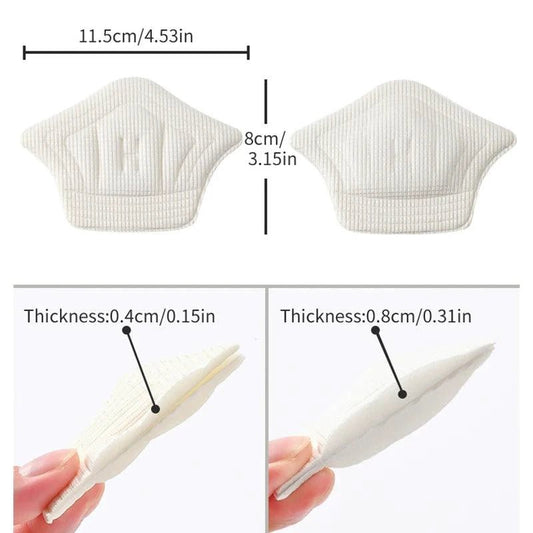 Mandotos 3 or 6 pairs of sport shoe heel pads with adjustable, antiwear cushion inserts for added comfort and protection.