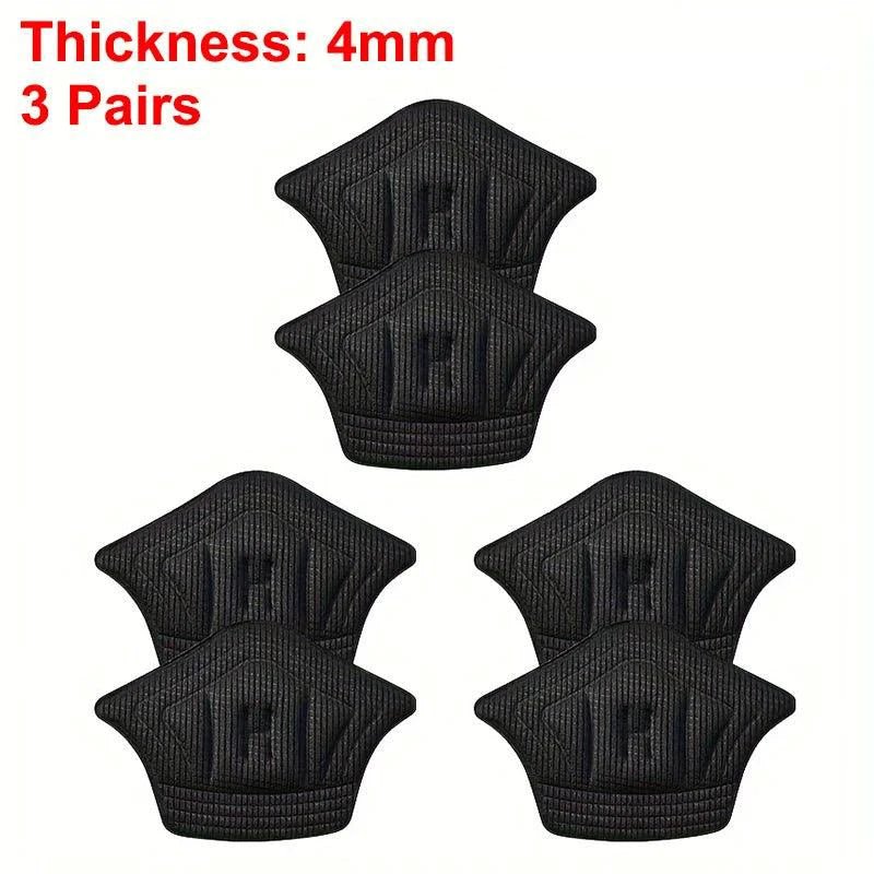 Mandotos sport shoe heel pads with adhesive patches, adjustable size, antiwear cushion insoles for added comfort and protection.