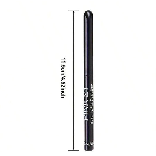 Set of three waterproof black eyeliner pencils by MANDOTOS, smudge-proof, long-lasting, and beginner-friendly for eye makeup.