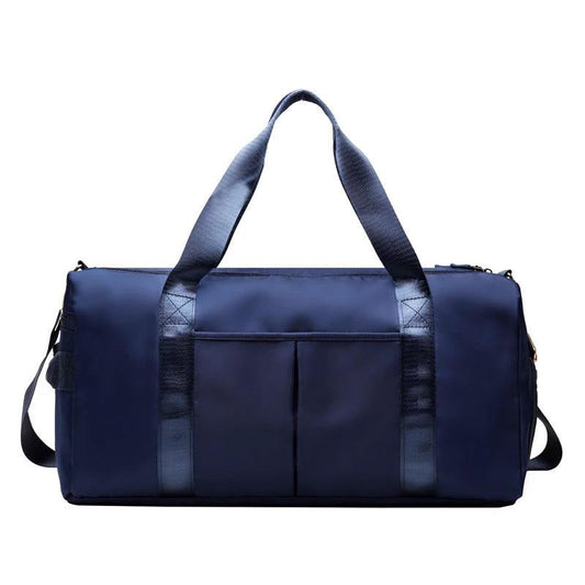 Mandotos waterproof fitness sports travel duffel bag with shoulder strap, ideal for gym, swim, and weekend trips for women and men.