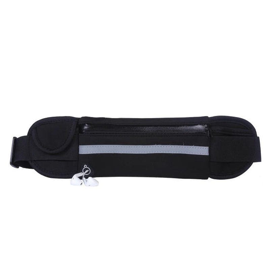 Mandotos fitness waist bag with pocket, slim running jogging belt, fanny pack for hiking, cycling, workout, and gym activities.