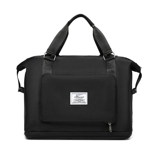 Mandotos folding travel bag for women, versatile backpack, shoulder, gym, and weekend overnight bag with compact foldable design