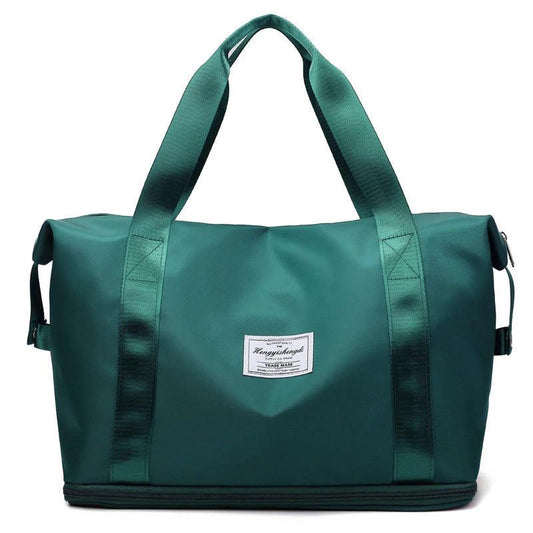 Mandotos large capacity travel bag with gym and workout compartments, ideal for yoga, outdoor, and fitness activities.