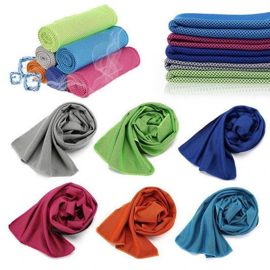 Mandotos sports cooling towel, soft breathable microfiber ice-cold towel for yoga, golf, gym, camping, running, and fitness activities.
