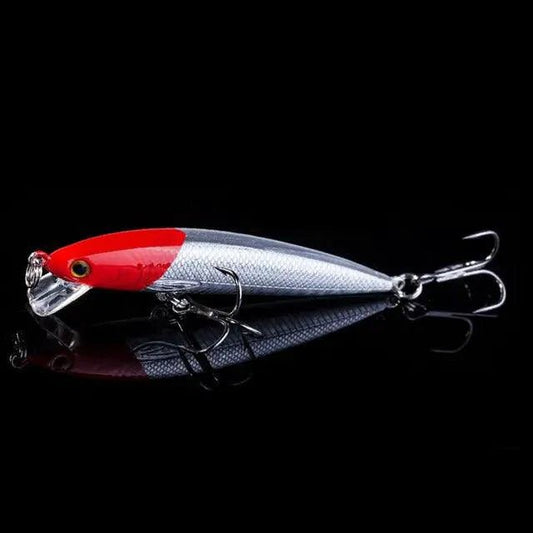 Mandotos 7cm triple-sharp minnow fishing lure with realistic fish design, ideal for freshwater and saltwater fishing.