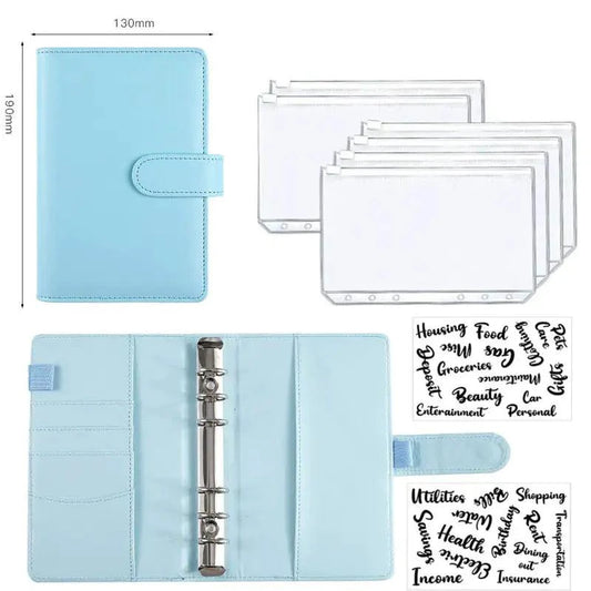 A6 Deluxe Leather Finance Organizer by MANDOTOS with multiple card slots, cash pockets, and a sleek, professional design.