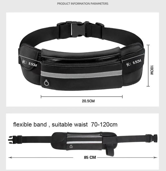 Mandotos Active Essentials waist bag with adjustable strap and multiple compartments for convenient storage.
