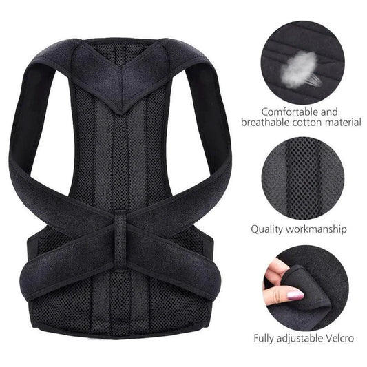 Mandotos adjustable back brace and posture corrector, designed to support proper spinal alignment and improve posture.
