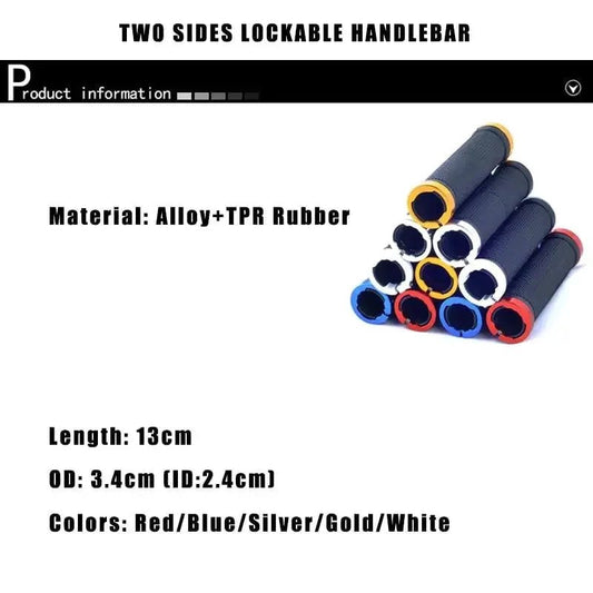Mandotos Alloy Ultimate Comfort Bike Grips with ergonomic design for a secure, comfortable hold during cycling rides.