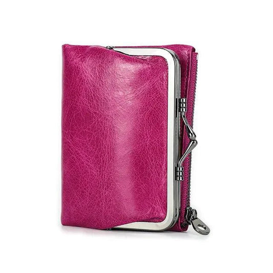 Mandotos authentic leather ladies' wallet with multiple card slots and a sleek design, perfect for everyday use.