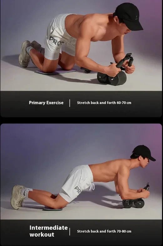 Mandotos Automatic Rebound Abdominal Wheel for core workouts, featuring a sturdy handle and rebound mechanism.