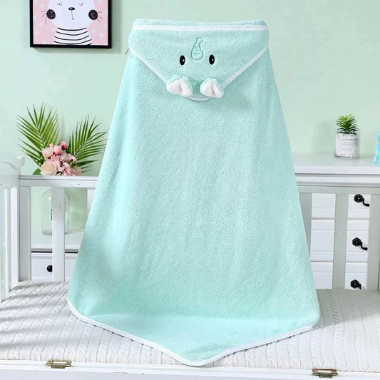 Mandotos baby hooded bath towel with cartoon animal design, soft towel blanket for newborns and toddlers, warm bathrobe for boys and girls.