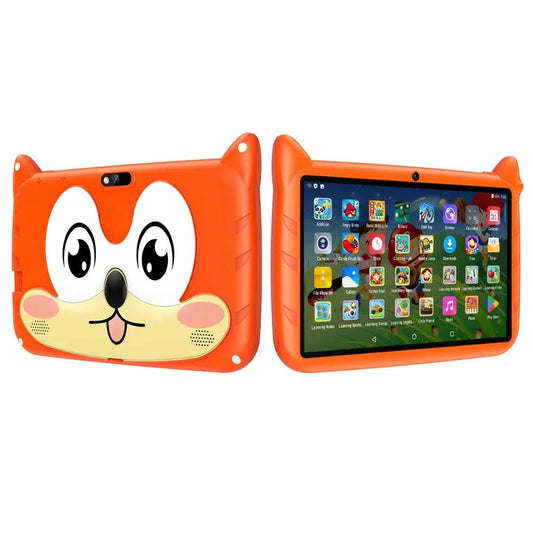 Mandotos BDF 7-inch Android 13 kid tablet with 4GB RAM, 64GB storage, dual cameras, 5G WiFi, 4000mAh battery, and kids software.
