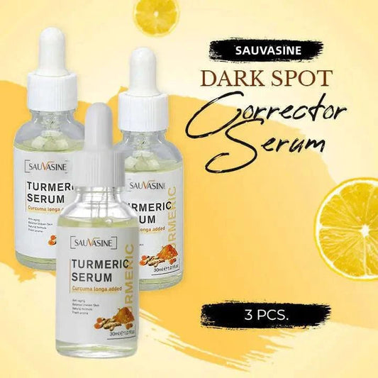 Mandotos BrightGlow Turmeric Radiance Serum bottle with a sleek design and vibrant label, showcasing natural skincare ingredients.