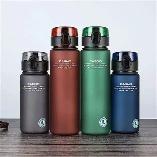 Mandotos Casino Frosted Sports Water Bottle with lid, portable plastic bottle for men and women, ideal for active use.