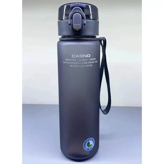Mandotos Casino Frosted Sports Water Bottle, plastic portable bottle with lid for men and women, ideal for active use.
