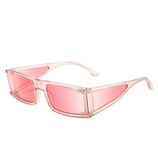 Mandotos chic retro rectangle sunglasses with black frames and tinted lenses, stylish and fashionable for everyday wear.
