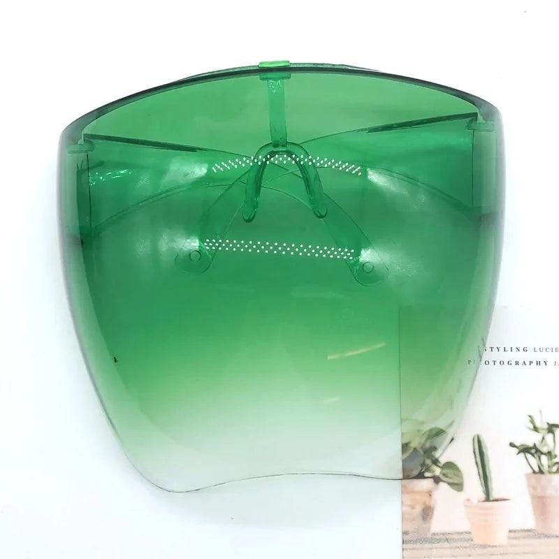 Mandotos ClearShield anti-spray eyewear with transparent frame and clear lenses, designed for protection and clarity.