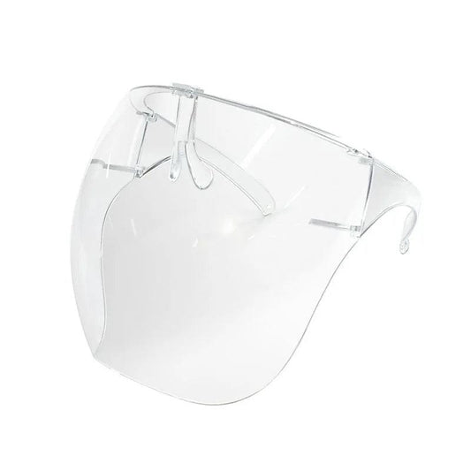 MANDOTOS ClearShield anti-spray eyewear with transparent lenses and wraparound design for eye protection and clarity.