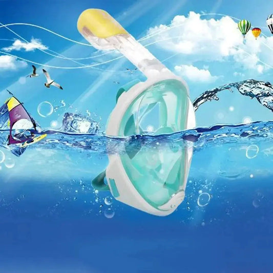 Mandotos ClearView snorkel mask with 180° vision and anti-fog technology for clear underwater viewing during snorkeling adventures.