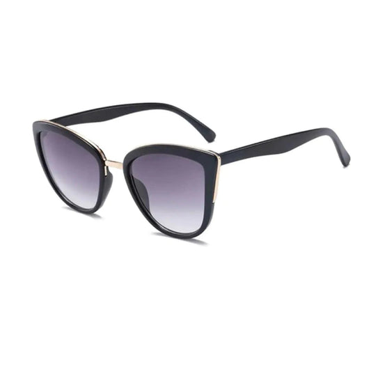 Mandotos Cleo Cat Eye Shades with black frames and tinted lenses, stylish eyewear for a fashionable look.