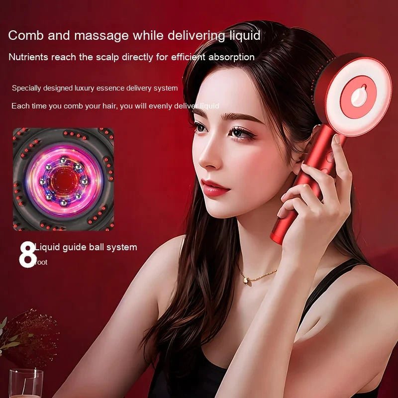 Mandotos scalp massager comb with flexible teeth for relaxing scalp massage and hair care.