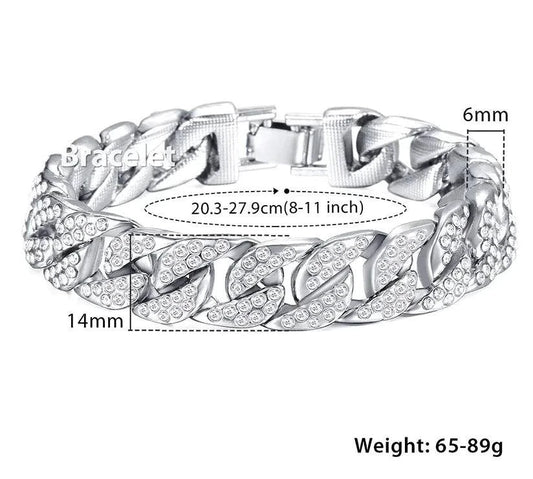 Mandotos Cuban gold curb bracelet featuring interconnected flat links and a secure clasp, showcasing elegant jewelry craftsmanship.