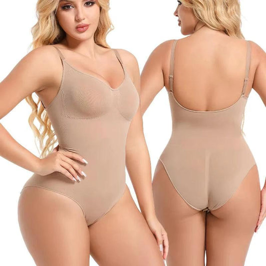 Mandotos seamless boyshorts shapewear bodysuit, plus size, slimming Fajas, sculpting body shaper for women, comfortable and discreet fit.