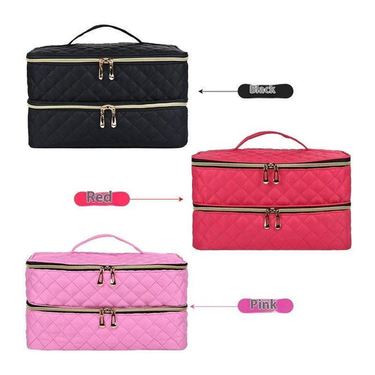 Mandotos GlamourPro double-layer nail tool organizer with stylish design and functional storage for manicure essentials
