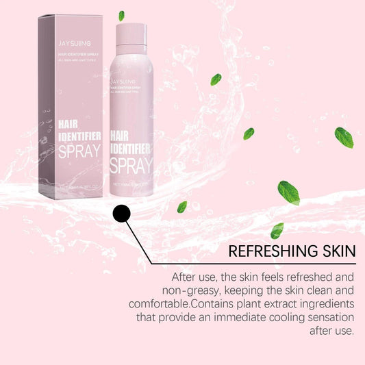 Mandotos Hair Identifier Spray for Face Dermaplaning, a women's grooming tool used to highlight facial hair before skincare.