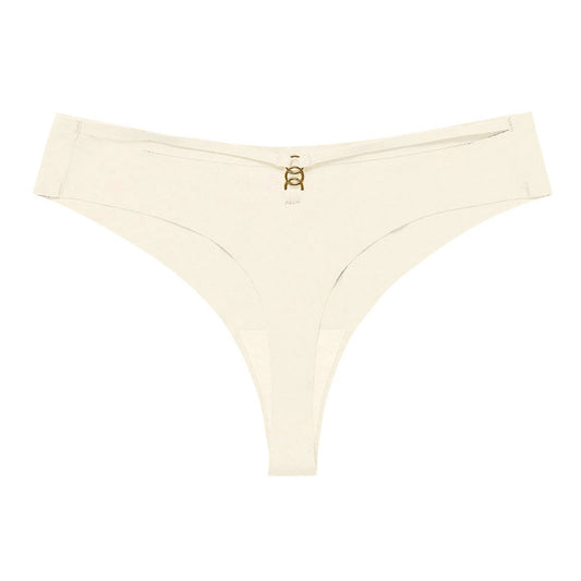Mandotos Ice Silk G-String Thong Set for Women with seamless low-waist design and hollow out T-back, comfortable and sexy lingerie.