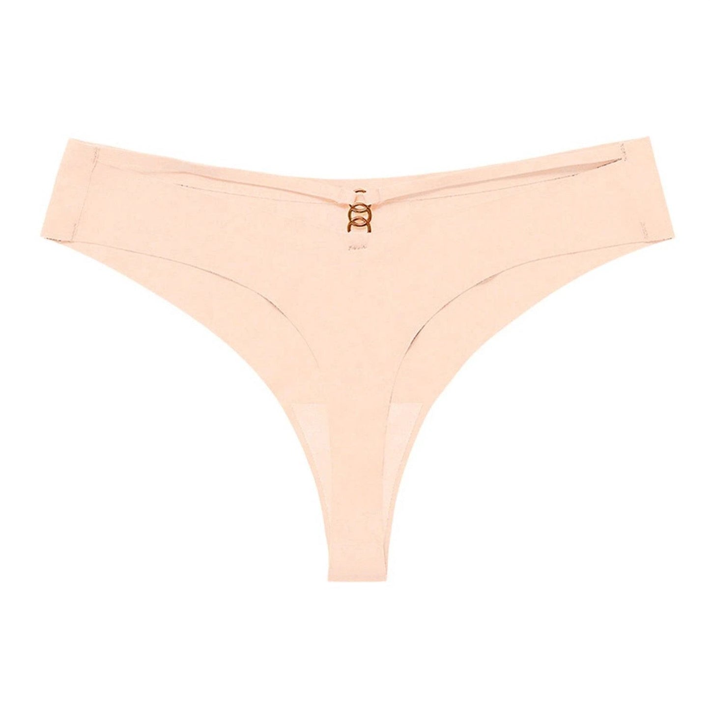 Mandotos Ice Silk G-String Thong Set for Women, seamless low-waist lingerie with hollow-out T-back design, confidently sexy.