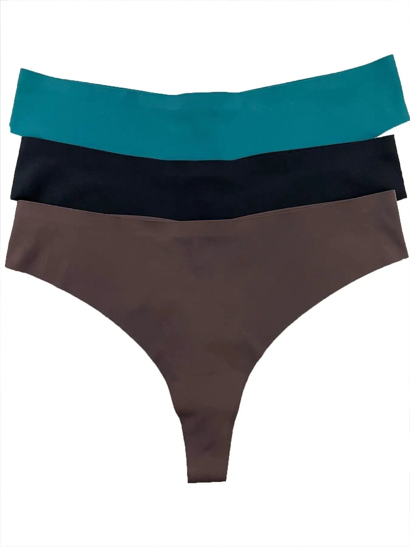 Mandotos Ice Silk G-String Thong Set for Women, seamless low-waist lingerie with hollow out T-back design, confident and sexy.