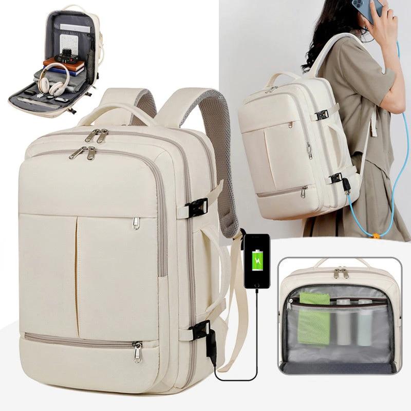 Mandotos large capacity backpack with multiple pockets and computer compartment, ideal for travel and daily use