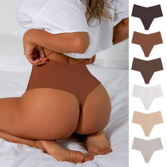 Mandotos Luxe Comfort women's high waist seamless ice silk underwear with cotton crotch for all-day comfort and confidence.