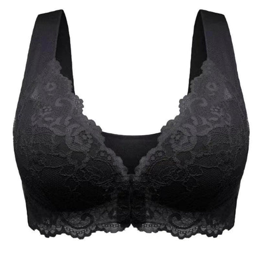 Mandotos LuxeLace women's breathable gathered lace underwear with comfortable fit and soft fabric, non-steel design.