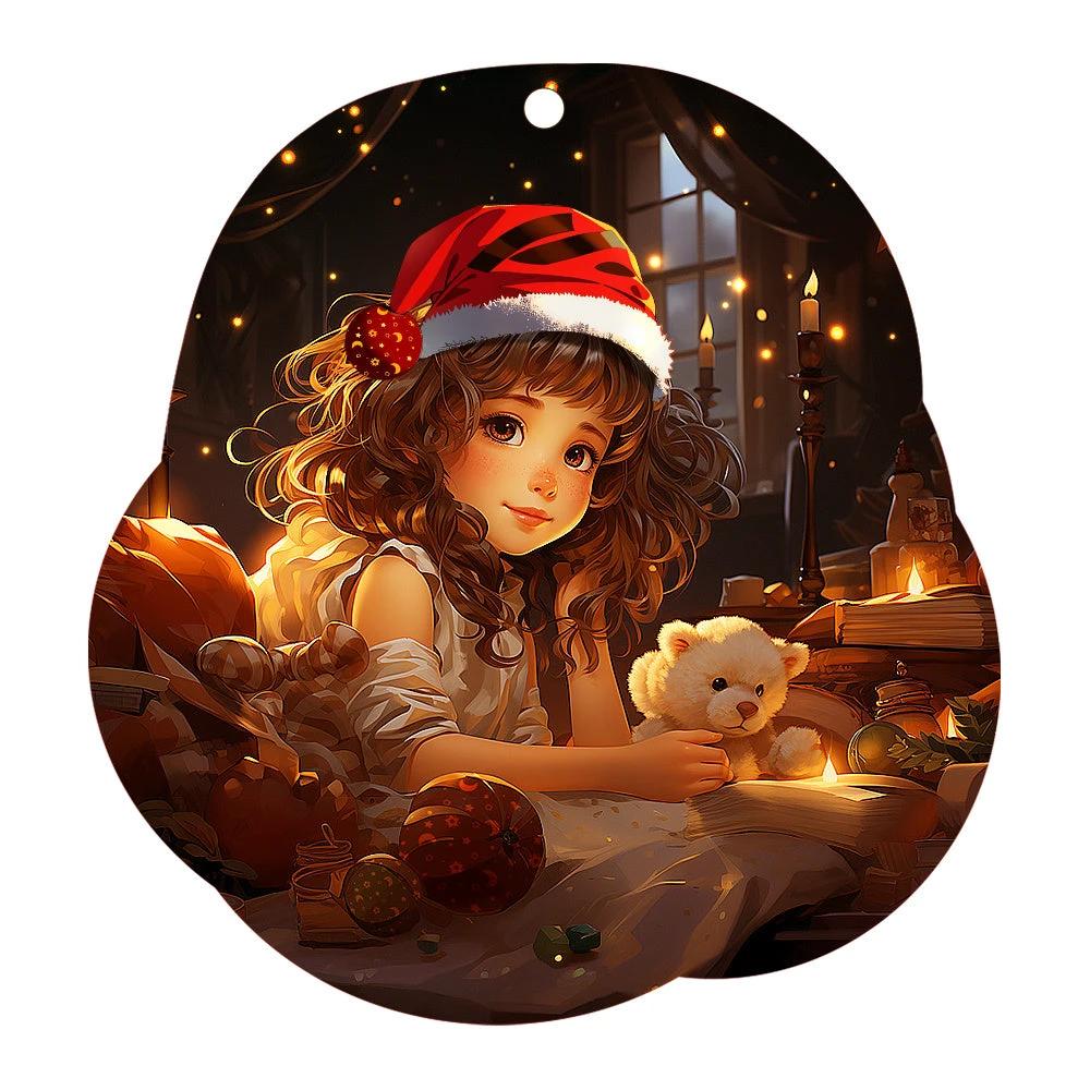 Mandotos Christmas car pendant hanging ornament for car and home decoration, festive holiday decor with a holiday-themed design.