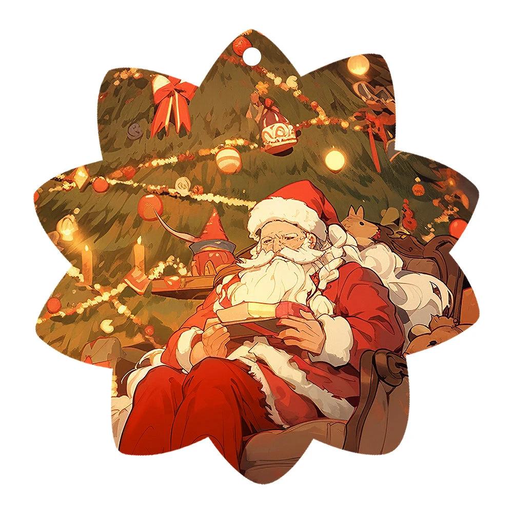 Mandotos Christmas car pendant ornament hanging from a car rearview mirror, festive holiday decoration for car and home decor.