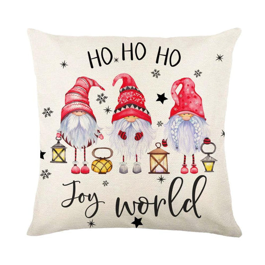 Mandotos Christmas pillow cover featuring snowflake stamping design, festive holiday decor with winter-themed patterns